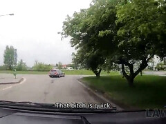 18, 車, 黒人, ヨーロピアン, Hd, ポリス, 現実, ラフ