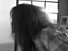 Schwarz, Braunhaarige, Schwarz, Europäisch, Behaart, Hardcore, Strumpfhose, Reiten