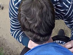 Grosse bite, Brunette brune, Mignonne, Masturbation, De plein air