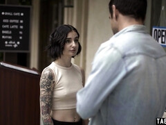 デカチン, ハードコア, Hd, オマンコ, ラフ, 剃毛, タトゥー, オッパイの