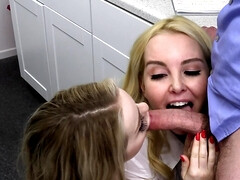 Amateur, Blonde, Sucer une bite, Hard, Plan cul à trois