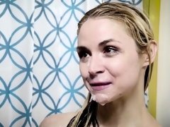 Arsch, Blondine, Blasen, Aufs gesicht abspritzen, Hd