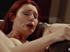 美女, なめる, 熟年, 赤毛