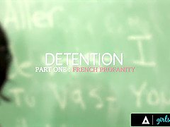 Dana Vespoli punishes naughty Samantha Rone with her big tits and tight pussy in detention