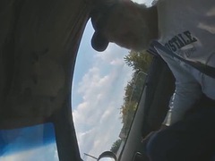 Bearded sucking in car