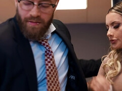 Grote mammen, Blond, Pijpbeurt, Hondjeshouding, Sperma in gezicht, Hd, Likken, Kut duiken