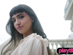 デカパイ, 毛深い, 下着, ヌード, アウトドア, パンティ, オマンコ, ソフトコア