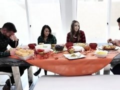 Blasen, Braunhaarige, Spermaladung, Hundestellung, Hd, Strümpfe, Jungendliche (18+), Titten
