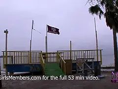 Freshmen deviants get naked on spring break boat rail