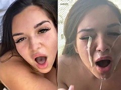 Amateur, Sucer une bite, Tir de sperme, Faciale, Hard