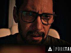 PURE TABOO Naive Destiny Mira Catches Her Creepy Overprotective Stepdad Setting Up Cameras Around The House