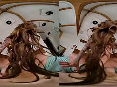 Tridimensionnel, Anal, Nana, Sucer une bite, Brunette brune, Hard, Réalité