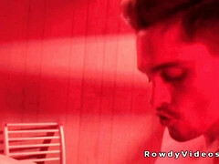 アナル, フェラチオ, 乱交, ゲイ, シゴき, 筋肉, フェラする, 三人