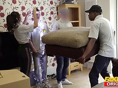 Grosser schwanz, Blasen, Lecken, Milf, Mutti, Muschi, Jungendliche (18+), Flotter dreier