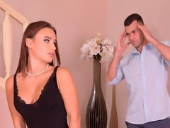 Большая жопа, Минет, Брюнетки, Сперма во рту, Платье, Ласковые ручки, Лизание, Молоденькие