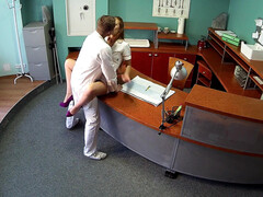 Amateur, Mamada, Pareja, Corrida, Médico, Lamidas, Enfermera, Uniforme