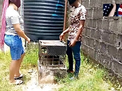 Amerikaans, Anaal, Grote lul, Blond, Lul, Interraciaal, Rijpe lesbienne, Buiten