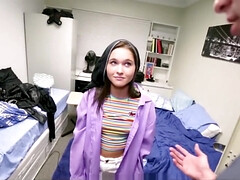 Kont, Pijpbeurt, Bruinharig, Geschoren, Mager, Billekoek, Tiener, Tieten likken