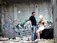 Blondine, Blasen, Spermaladung, Aufs gesicht abspritzen, Deutsch, Hd, Im freien, Spanner