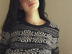 美人, ビキニ, パンティ, ふっくら乳首, オマンコ, 靴下, 一人, スカートのぞき
