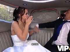 Gros seins, Mariée, Voiture, Cocu, Robe, Hd, Réalité, Épouse