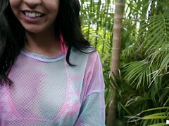アメリカ人, 美女, デカチン, フェラチオ, アウトドア, 現実, スパンキング, オッパイの