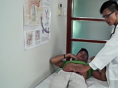 Anal, Asiático, Médico, Fetiche, Gay, Guantes, Flaco, Uniforme