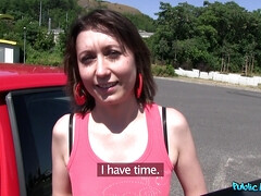 Amateur, Mamada, Coche, Corrida, Al aire libre, Público, Coño, Ruso