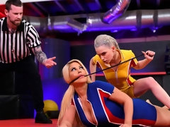 Blonde, Gym, Embrassement, Lesbienne, Masturbation, Chatte, Rasée, Dénudage