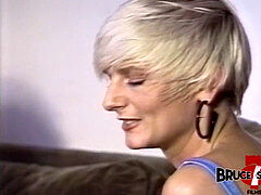 Busty dyke domme punishes gimp after toying with her