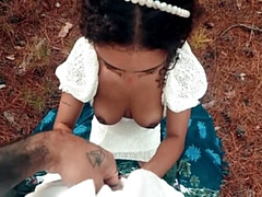 Busty Latina Teen Fucks in Forest - Amateur Outdoor Sex