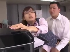 Asiático, Chica, Mamada, Sexo duro, Japonés, Oficina, Adolescente, Tetas