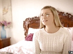 Stepsister's Friend Takes Whitney Wright's Virginity in Hot Threesome