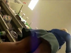 素人, お尻, 公共, 現実, スカートのぞき