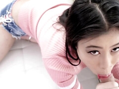 Asiático, Mamada, Peludo, Adolescente