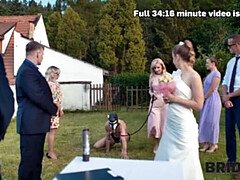 ブロンド, 結婚, チェコ, ドレス, ヨーロピアン, 自然山雀, ストッキング, 結婚式