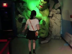 素人, 黒人, オナニー, 剃毛, ショートヘア, ガリガリ, スカート, 喫煙