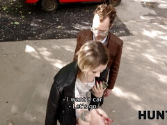 Watch as Karolina Geiman's first anal adventure ends in a kinky cuckold session