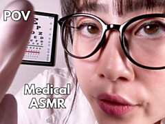 Asiatisch, Schmuddelige sprache, Arzt, Fetisch, Handschuhe, Handjob, Solo, Titten