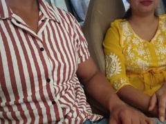 Asiático, Belleza, Verga grande, Coche, Pareja, Indio, Al aire libre, Público