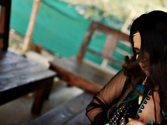 Asiatisch, Grosse titten, Schwarz, Schwarz, Indisch, Solo