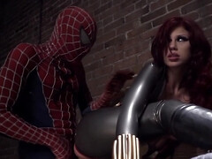 Grote lul, Pijpbeurt, Sperma shot, Sperma in gezicht, Roodharige vrouw