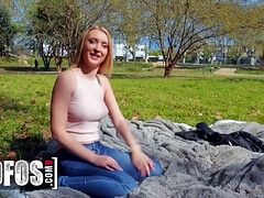 Grosser schwanz, Blondine, Blasen, Schwanz, Hardcore, Hd, Im freien, Öffentlich