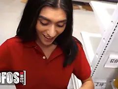 Grosser schwanz, Grosse titten, Blasen, Sperma im mund, Monster, Pov, Öffentlich, Titten