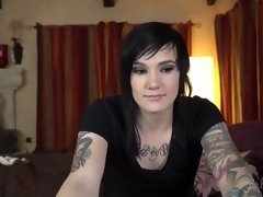 美人, 茶髪の, レズビアン, 現実, タトゥー