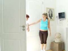 Chicks in String Up - Lezzie Gymnastic, Olga and Courtney