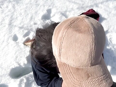 Asiatique, Chinoise, Couple, Tir de sperme, Coréenne, De plein air, Pov, Public