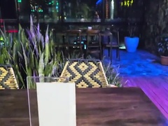 Enthousiasteling, Grote lul, Hondjeshouding, Latijnse vrouw, Buiten, Gezichtspunt, Schreeuwen, Tieten likken