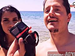 Rosa Rozita Takes Double Penetration in Beach Threesome