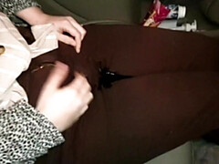 Accidente, Amateur, Rubia, Coche, Fetiche, Jeans, Orinar, Público